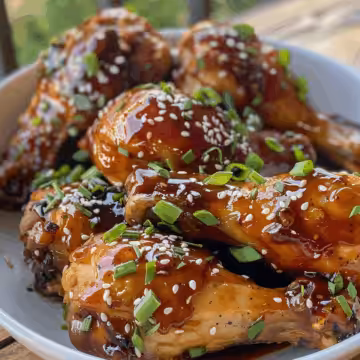 Asian Glazed Chicken Drumsticks taken with iphone 15 pro max --iw 2 --ar 4:5 --v 6.0 --raw