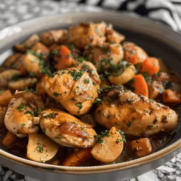 Chicken Chasseur taken with iphone 15 pro max --iw 2 --ar 4:5 --v 6.0 --raw