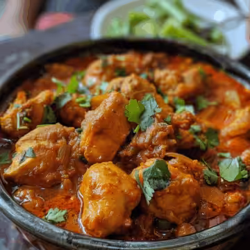 Chicken Dry Curry taken with iphone 15 pro max --iw 2 --ar 4:5 --v 6.0 --raw