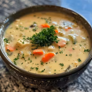 Creamy Vegetable Soup taken with iphone 15 pro max --iw 2 --ar 4:5 --v 6.0 --raw