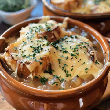 Crockpot French Onion Soup taken with iphone 15 pro max --iw 2 --ar 4:5 --v 6.0 --raw