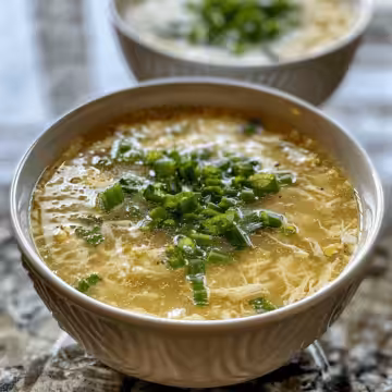 Egg Drop Soup ( Easy 10-Minute ) taken with iphone 15 pro max --iw 2 --ar 4:5 --v 6.0 --raw