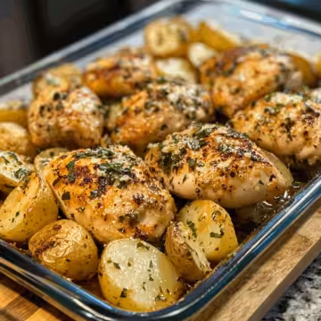 Garlic Parmesan Chicken and Potatoes taken with iphone 15 pro max --iw 2 --ar 4:5 --v 6.1 --raw
