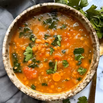 Instant Pot Red Lentil Soup taken with iphone 15 pro max --iw 2 --ar 4:5 --v 6.0 --raw