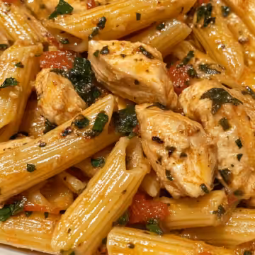 Marry Me Chicken Pasta Recipe taken with iphone 15 pro max --iw 2 --ar 4:5 --v 6.1 --raw