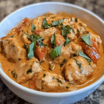 Slow Cooker Creamy Tomato Basil Chicken taken with iphone 15 pro max --iw 2 --ar 4:5 --v 6.1 --raw