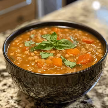 Slow Cooker Lentil Soup taken with iphone 15 pro max --iw 2 --ar 4:5 --v 6.1 --raw