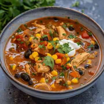 Slow Cooker Mexican Chicken Stew taken with iphone 15 pro max --iw 2 --ar 4:5 --v 6.0 --raw