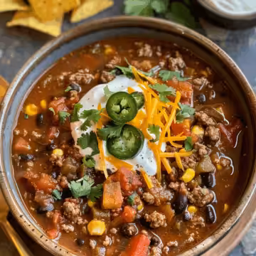Slow Cooker Taco Soup taken with iphone 15 pro max --iw 2 --ar 4:5 --v 6.0 --raw