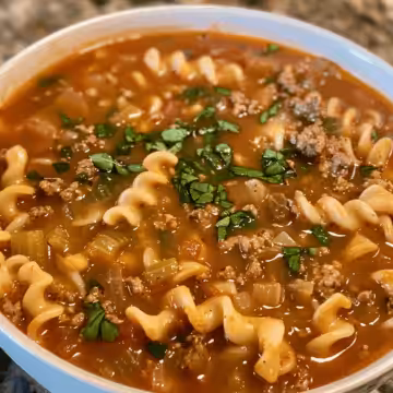 Viral Tiktok Lasagna Soup taken with iphone 15 pro max --iw 2 --ar 4:5 --v 6.0 --raw