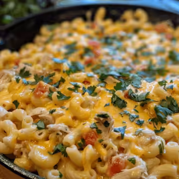 White Chicken Chili Mac Skillet taken with iphone 15 pro max --iw 2 --ar 4:5 --v 6.0 --raw