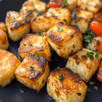 Air Fryer Halloumi Cheese Bites Recipe taken with iphone 15 pro max --iw 2 --ar 4:5 --v 6.1 --raw