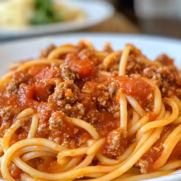 Best Crockpot Spaghetti Sauce Recipe taken with iphone 15 pro max --iw 2 --ar 4:5 --v 6.1 --raw