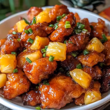 Brown Sugar Pineapple Chicken An Incredible Ultimate Recipe taken with iphone 15 pro max --iw 2 --ar 4:5 --v 6.1 --raw