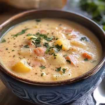 Cajun Potato Soup taken with iphone 15 pro max --iw 2 --ar 4:5 --v 6.1 --raw
