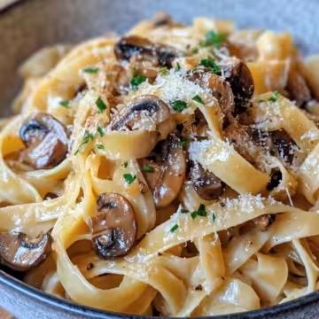 Caramelized Leek And Mushroom Gruyere Pasta taken with iphone 15 pro max --iw 2 --ar 4:5 --v 6.1 --raw