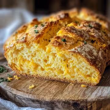 Cheddar And Herb Soda Bread taken with iphone 15 pro max --iw 2 --ar 4:5 --v 6.1 --raw