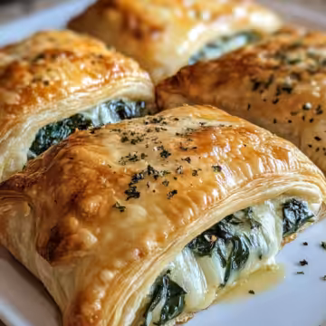 Cheese And Spinach Stuffed Pastry taken with iphone 15 pro max --iw 2 --ar 4:5 --v 6.1 --raw