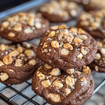 Chocolate Hazelnut Crunch Cookies taken with iphone 15 pro max --iw 2 --ar 4:5 --v 6.1 --raw