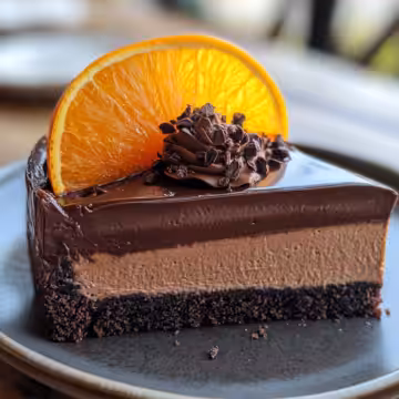 Chocolate Orange Cheesecake A Decadent Dessert Delight taken with iphone 15 pro max --iw 2 --ar 4:5 --v 6.1 --raw