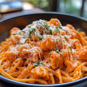Cowboy Butter Chicken Pasta taken with iphone 15 pro max --iw 2 --ar 4:5 --v 6.1 --raw