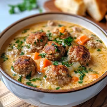 Cozy Swedish Meatball Soup Recipe taken with iphone 15 pro max --iw 2 --ar 4:5 --v 6.1 --raw