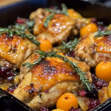Cranberry Orange Chicken taken with iphone 15 pro max --iw 2 --ar 4:5 --v 6.1 --raw