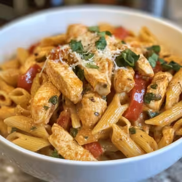 Creamy Cajun Chicken Pasta A Bold Flavor Packed Dinner taken with iphone 15 pro max --iw 2 --ar 4:5 --v 6.1 --raw