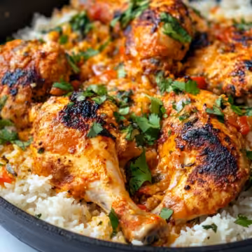 Creamy Peri Peri Chicken With Rice A Comforting Dish Full Of Flavor taken with iphone 15 pro max --iw 2 --ar 4:5 --v 6.1 --raw