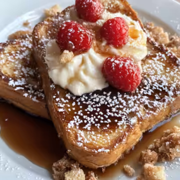 Creme Brulee French Toast taken with iphone 15 pro max --iw 2 --ar 4:5 --v 6.1 --raw