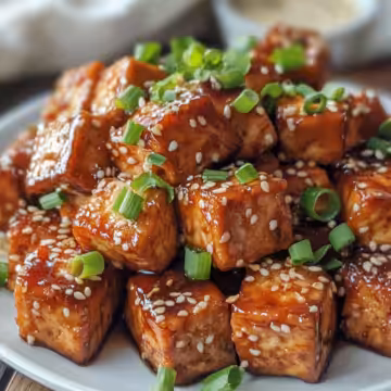 Crispy Honey Garlic Tofu taken with iphone 15 pro max --iw 2 --ar 4:5 --v 6.1 --raw