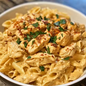 Crock Pot Creamy Cajun Chicken Pasta Recipe taken with iphone 15 pro max --iw 2 --ar 4:5 --v 6.1 --raw