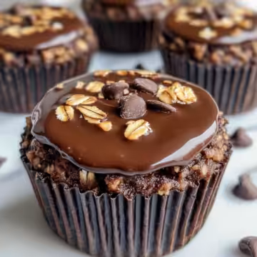 Decadent Dark Chocolate Oatmeal Cups taken with iphone 15 pro max --iw 2 --ar 4:5 --v 6.1 --raw