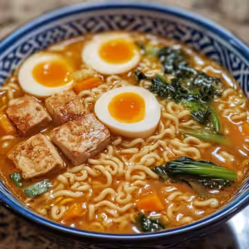 Easy Ramen Noodle Soup taken with iphone 15 pro max --iw 2 --ar 4:5 --v 6.1 --raw