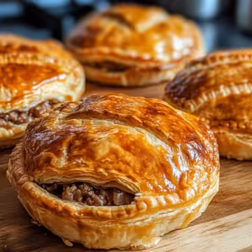 Flaky Mince Beef And Onion Pies taken with iphone 15 pro max --iw 2 --ar 4:5 --v 6.1 --raw