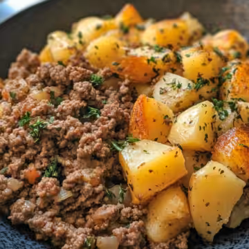 Ground Beef And Potatoes taken with iphone 15 pro max --iw 2 --ar 4:5 --v 6.1 --raw