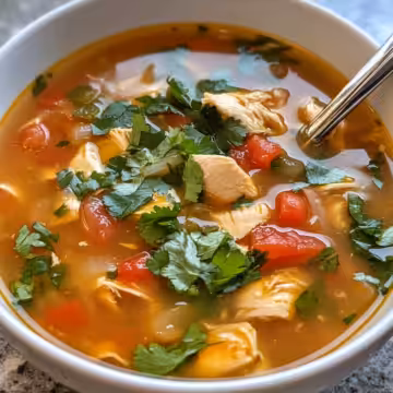 Healing Spanish Chicken Soup Recipe taken with iphone 15 pro max --iw 2 --ar 4:5 --v 6.1 --raw