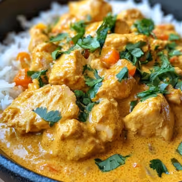 Indian Coconut Chicken Korma taken with iphone 15 pro max --iw 2 --ar 4:5 --v 6.1 --raw