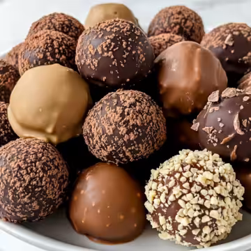 Irresistible Cream Cheese Chocolate Truffles Recipe taken with iphone 15 pro max --iw 2 --ar 4:5 --v 6.1 --raw