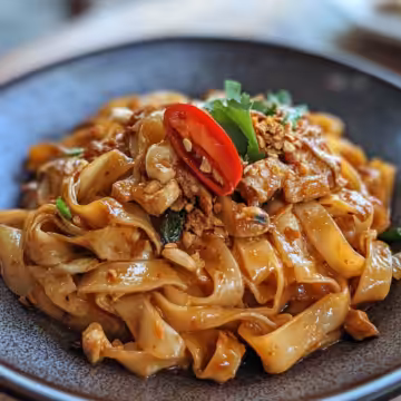 Irresistible Street Style Thai Drunken Noodles Recipe taken with iphone 15 pro max --iw 2 --ar 4:5 --v 6.1 --raw