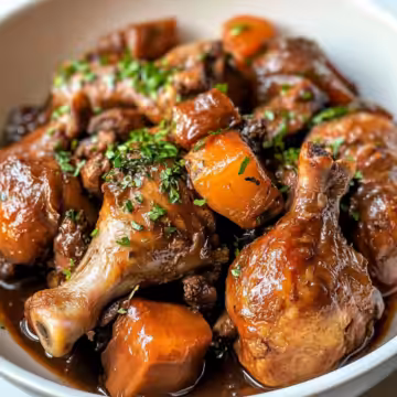 Julia Childs Coq Au Vin Recipe taken with iphone 15 pro max --iw 2 --ar 4:5 --v 6.1 --raw
