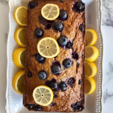 Lemon Blueberry Yogurt Loaf taken with iphone 15 pro max --iw 2 --ar 4:5 --v 6.1 --raw