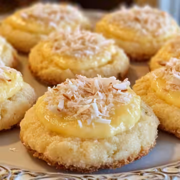 Lemon Coconut Cheesecake Cookies taken with iphone 15 pro max --iw 2 --ar 4:5 --v 6.1 --raw