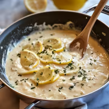 Lemon Garlic Cream Sauce Recipe taken with iphone 15 pro max --iw 2 --ar 4:5 --v 6.1 --raw