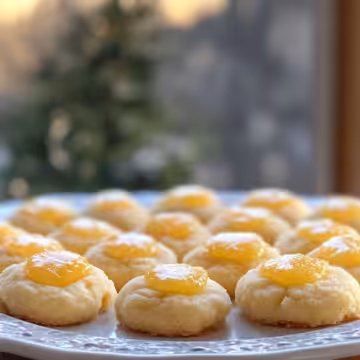 Lemon Thumbprint Cookies Recipe taken with iphone 15 pro max --iw 2 --ar 4:5 --v 6.1 --raw