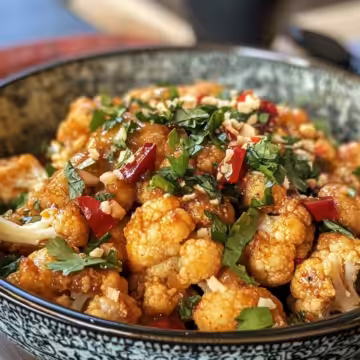 Moroccan Cauliflower With Tahini Honey An Incredible Ultimate Recipe taken with iphone 15 pro max --iw 2 --ar 4:5 --v 6.1 --raw