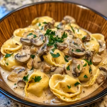 Mushroom Cream Sauce Recipe Tortellini taken with iphone 15 pro max --iw 2 --ar 4:5 --v 6.1 --raw