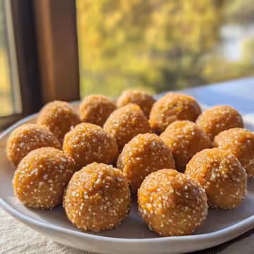 No Bake Pumpkin Bites taken with iphone 15 pro max --iw 2 --ar 4:5 --v 6.1 --raw