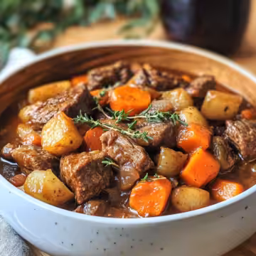 One Pot Autumn Beef Stew Recipe taken with iphone 15 pro max --iw 2 --ar 4:5 --v 6.1 --raw