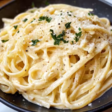 One Pot Creamy Garlic Pasta Recipe taken with iphone 15 pro max --iw 2 --ar 4:5 --v 6.1 --raw